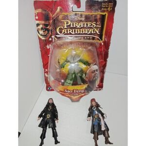Disney Pirates of the Caribbean  4"Jack sparrow Captain An Others Lot Of 3